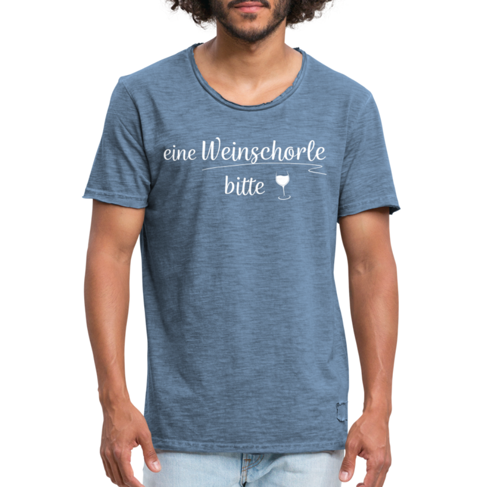 eine Weinschorle bitte - Männer Vintage T-Shirt - Vintage Denim