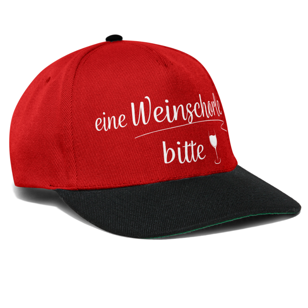 eine Weinschorle bitte - Snapback Cap - Rot/Schwarz
