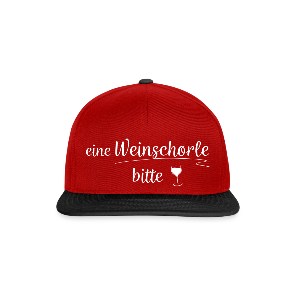 eine Weinschorle bitte - Snapback Cap - Rot/Schwarz