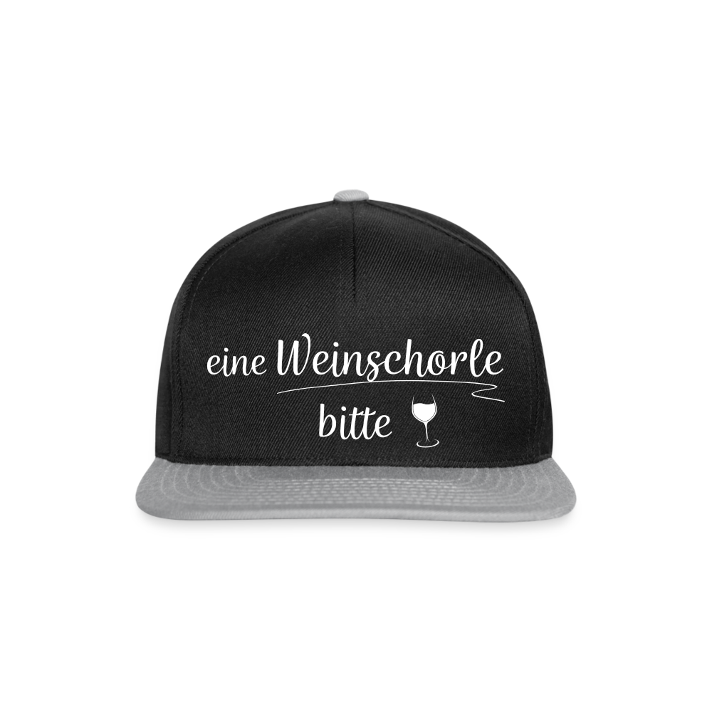 eine Weinschorle bitte - Snapback Cap - Schwarz/Grau