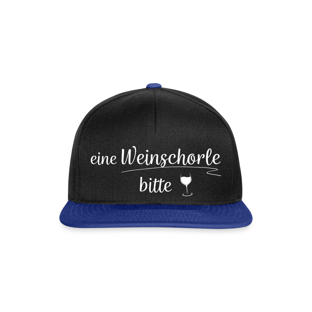 eine Weinschorle bitte - Snapback Cap - Schwarz/Königsblau