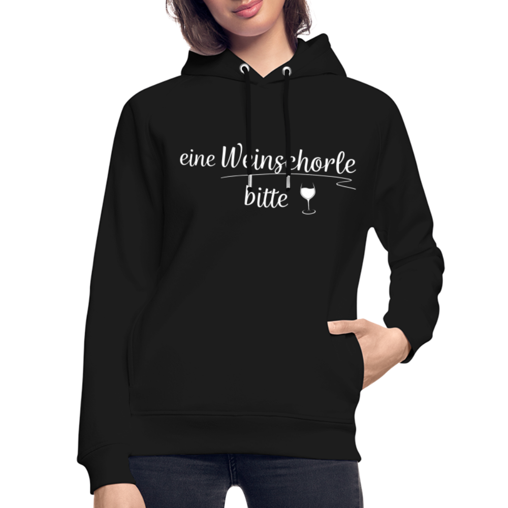eine Weinschorle bitte - Unisex Bio-Hoodie - Schwarz