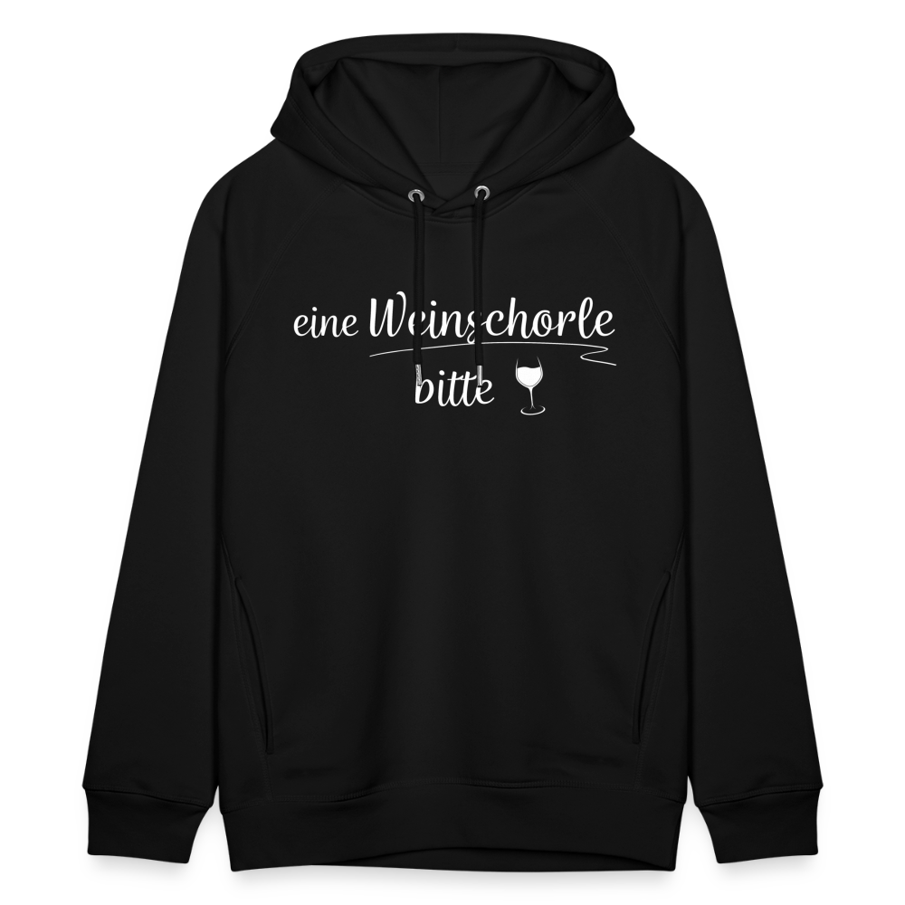 eine Weinschorle bitte - Unisex Bio-Hoodie - Schwarz