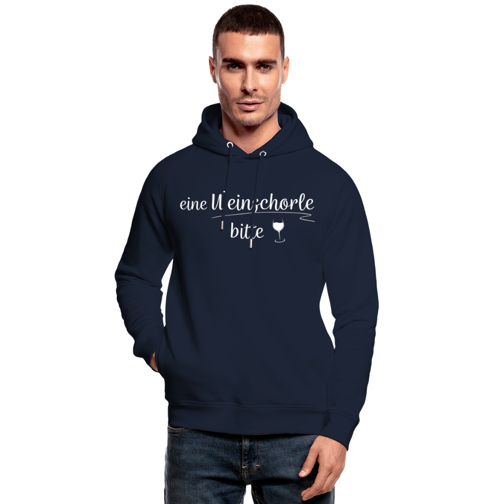 eine Weinschorle bitte - Unisex Bio-Hoodie - Navy