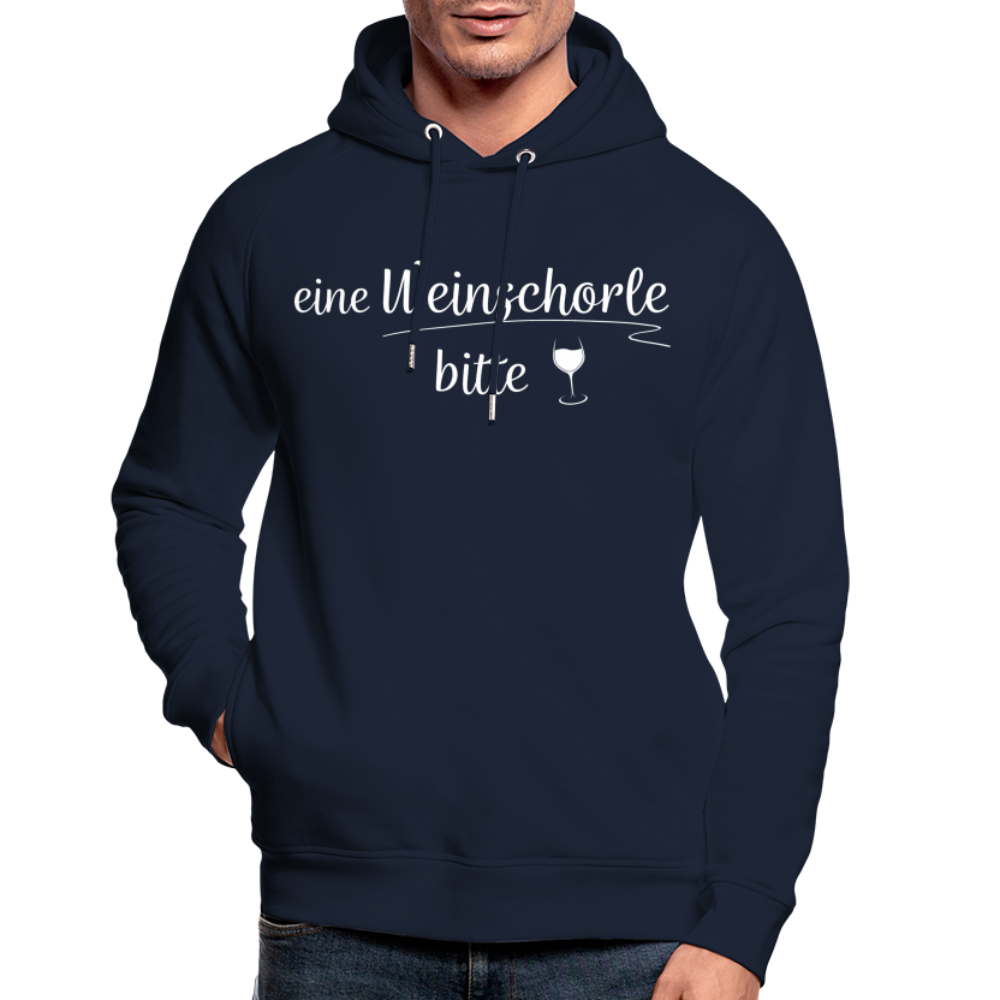 eine Weinschorle bitte - Unisex Bio-Hoodie - Navy