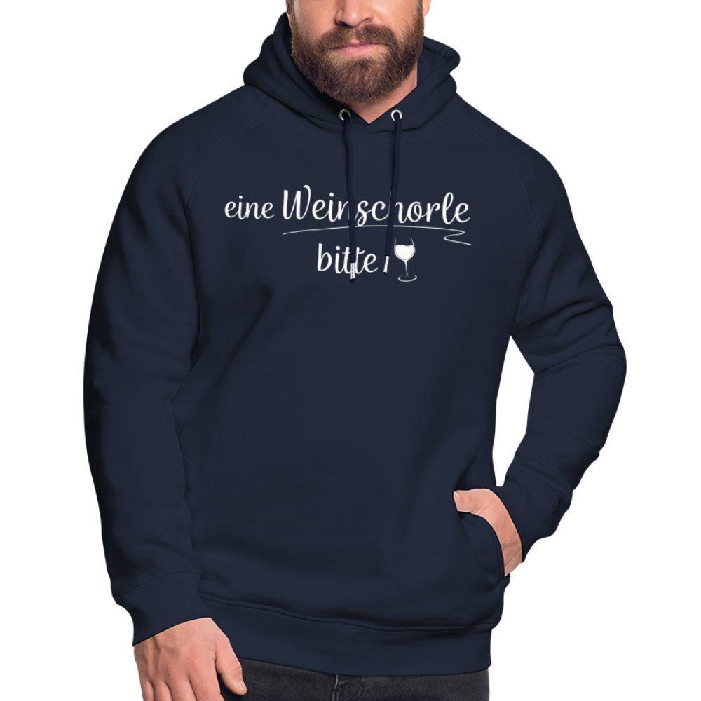 eine Weinschorle bitte - Unisex Bio-Hoodie - Navy