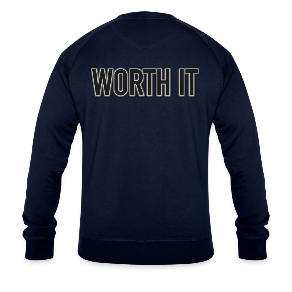 Worth it - Männer Bio-Sweatshirt - Navy