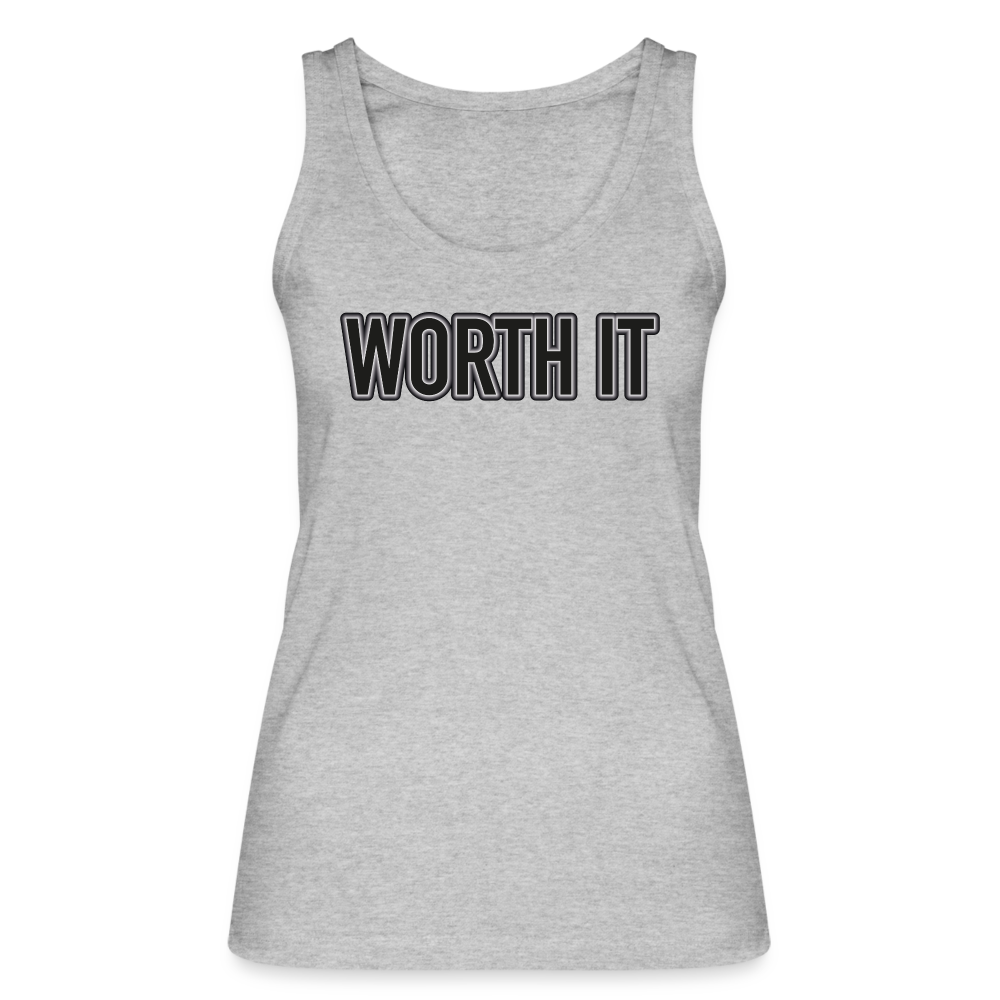 Worth it - Frauen Bio Tank Top - Grau meliert