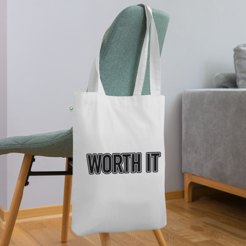 Worth it - Stoffbeutel aus 100% Bio-Baumwolle - weiß