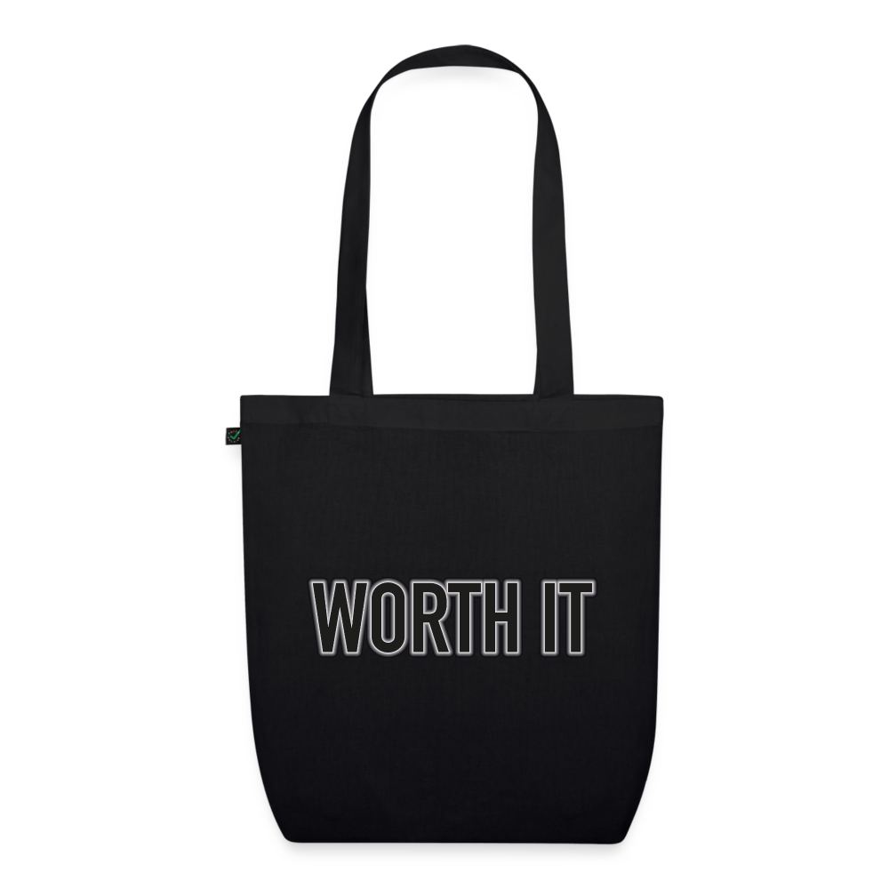 Worth it - Stoffbeutel aus 100% Bio-Baumwolle - Schwarz