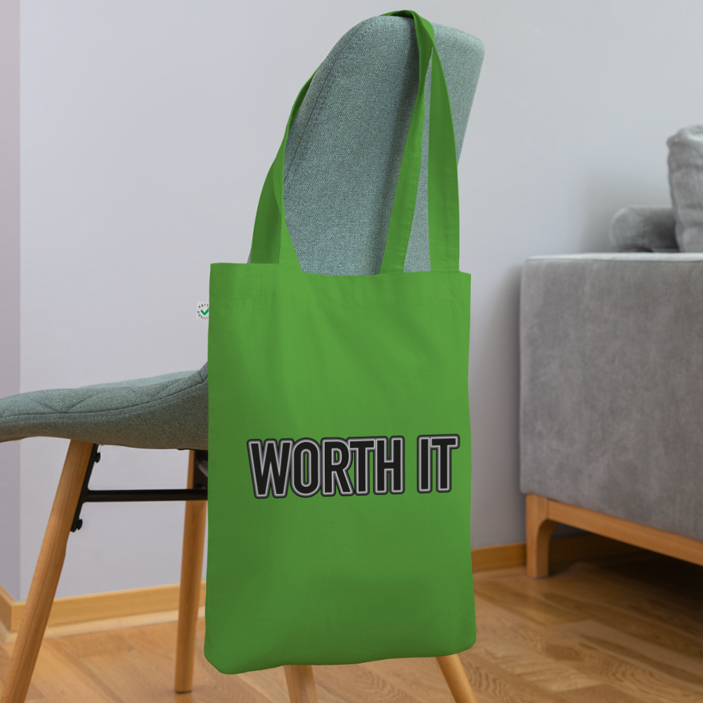 Worth it - Stoffbeutel aus 100% Bio-Baumwolle - Blattgrün