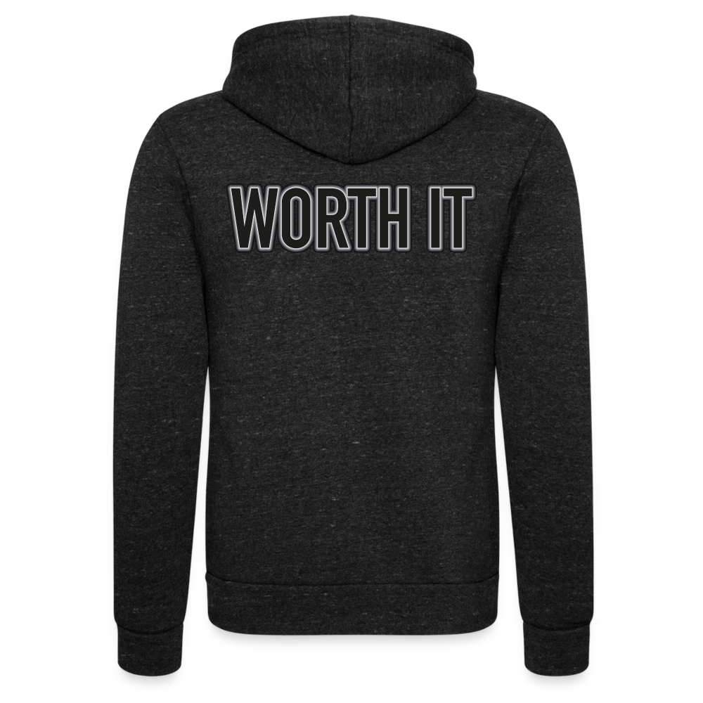 Worth it - Unisex Tri-Blend Kapuzenjacke - Anthrazit