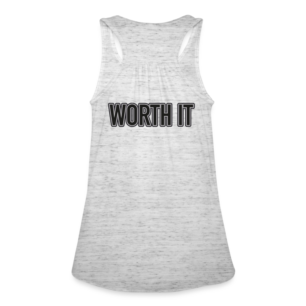 Worth it - Federleichtes Frauen Tank Top - Grau meliert