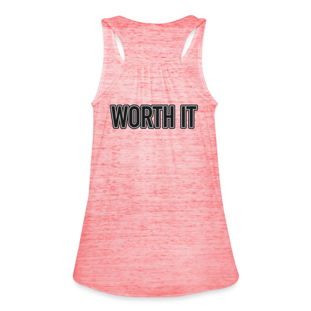 Worth it - Federleichtes Frauen Tank Top - Rot meliert