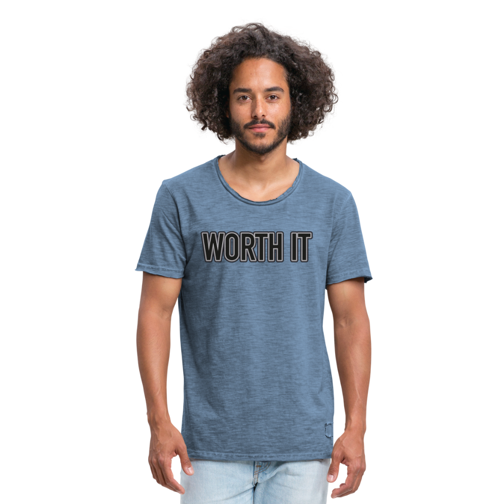 Worth it - Männer Vintage T-Shirt - Vintage Denim