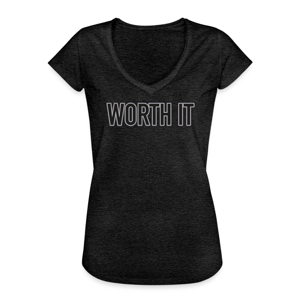 Worth it - Frauen Vintage T-Shirt - Anthrazit