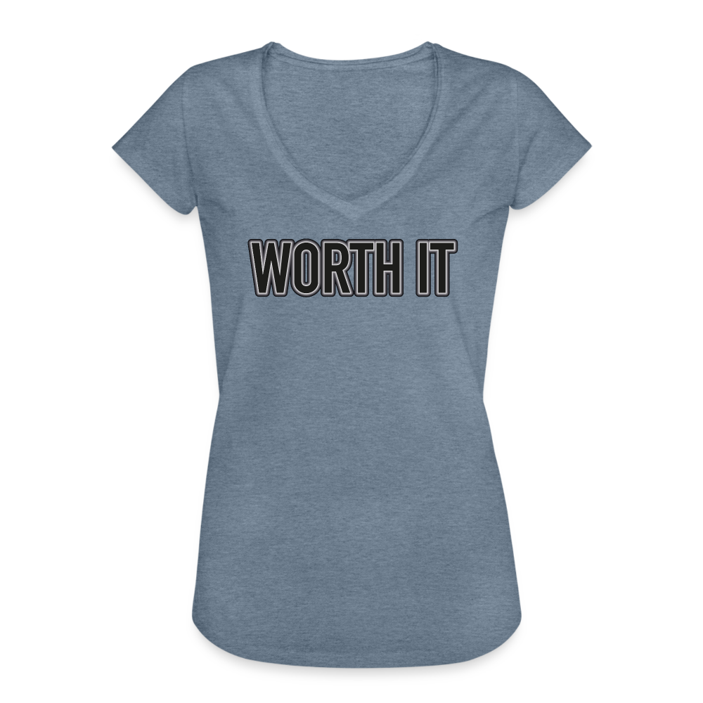 Worth it - Frauen Vintage T-Shirt - Vintage Denim