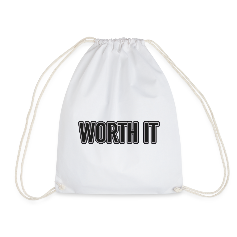 Worth it - Turnbeutel aus 100% Baumwolle - weiß