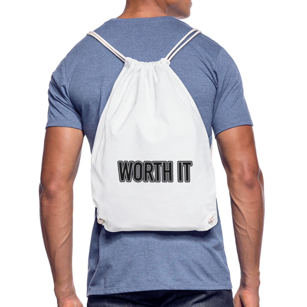 Worth it - Turnbeutel aus 100% Baumwolle - weiß