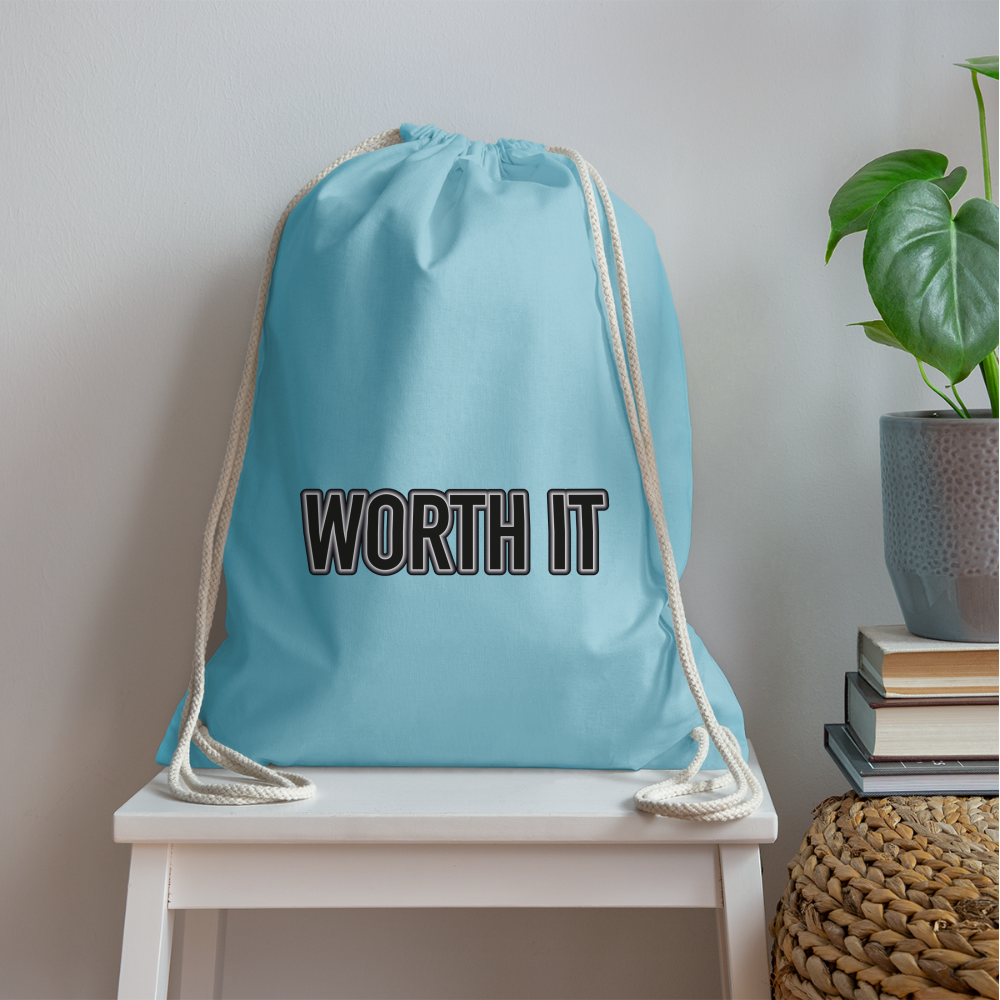 Worth it - Turnbeutel aus 100% Baumwolle - Aqua