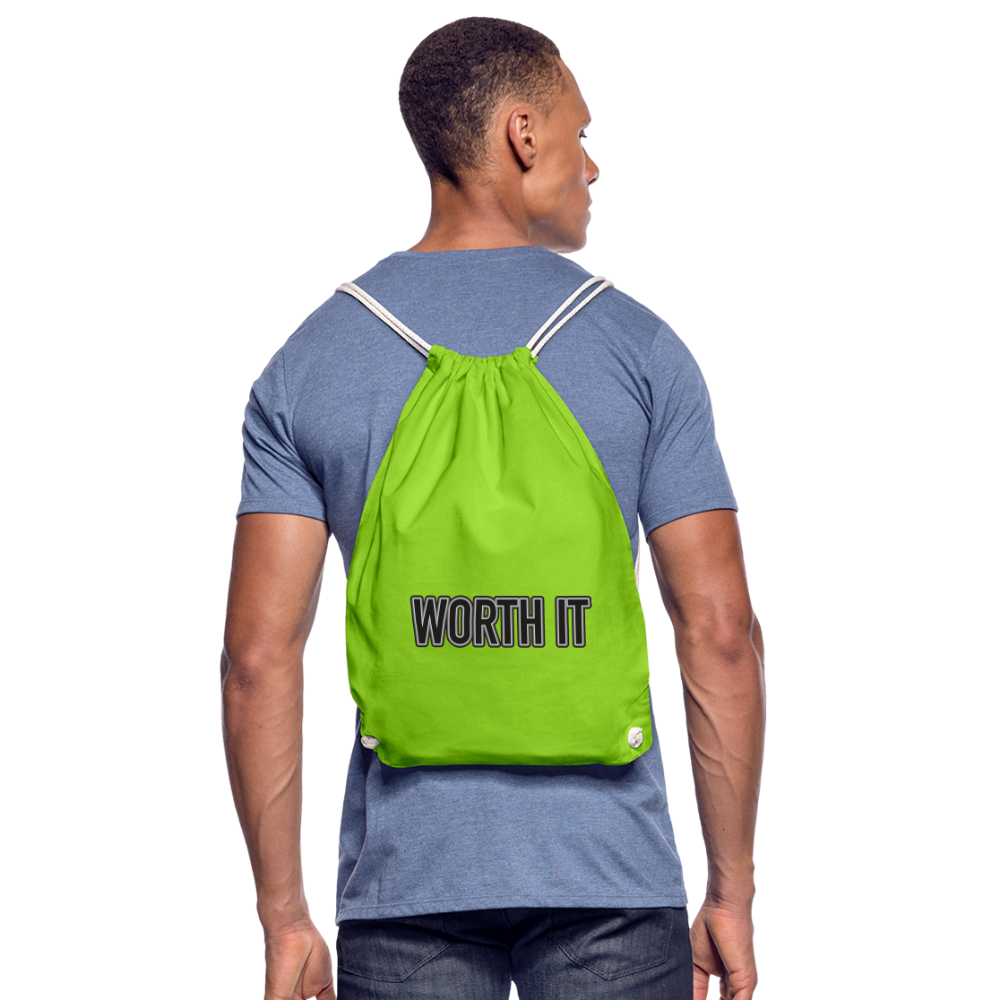 Worth it - Turnbeutel aus 100% Baumwolle - Neongrün