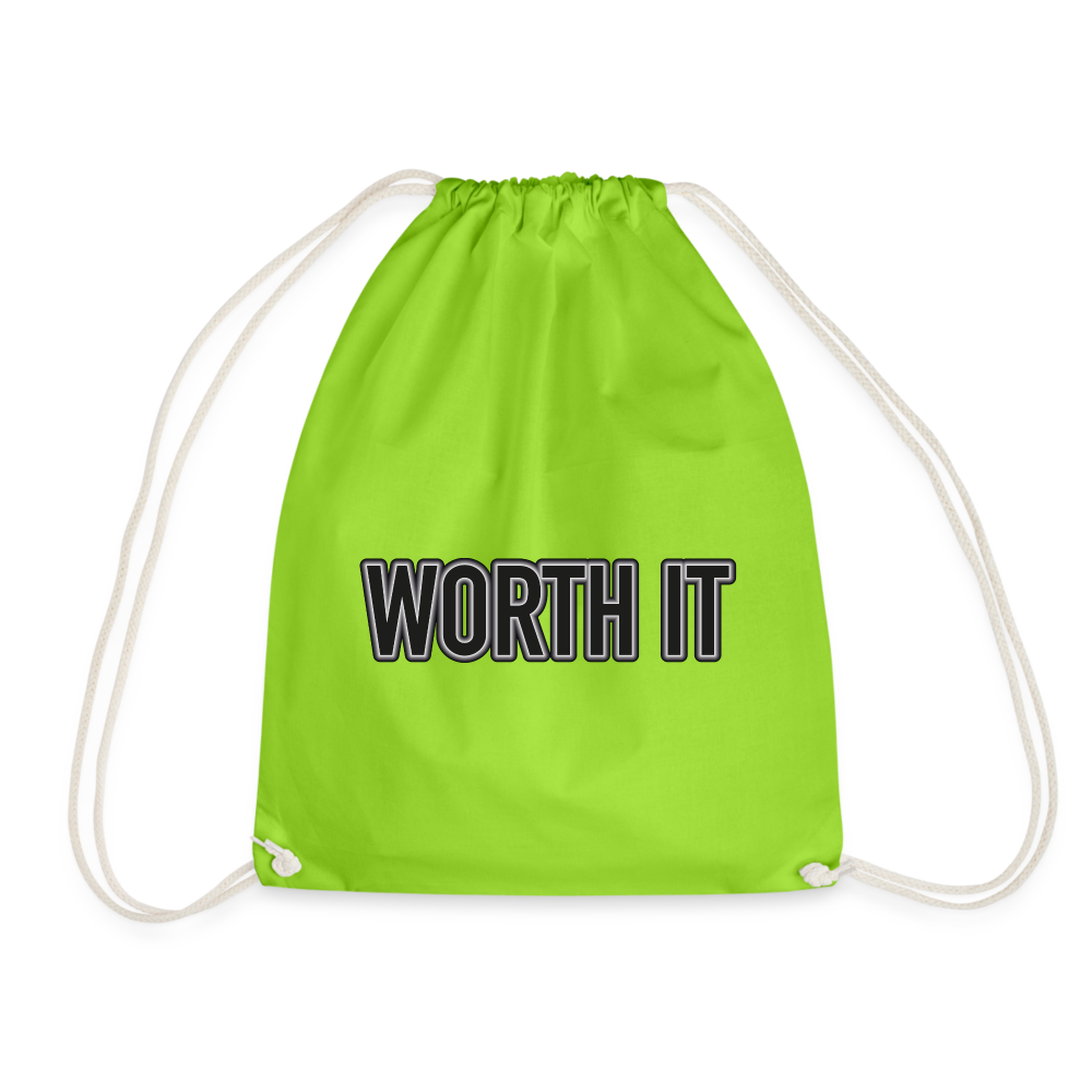 Worth it - Turnbeutel aus 100% Baumwolle - Neongrün