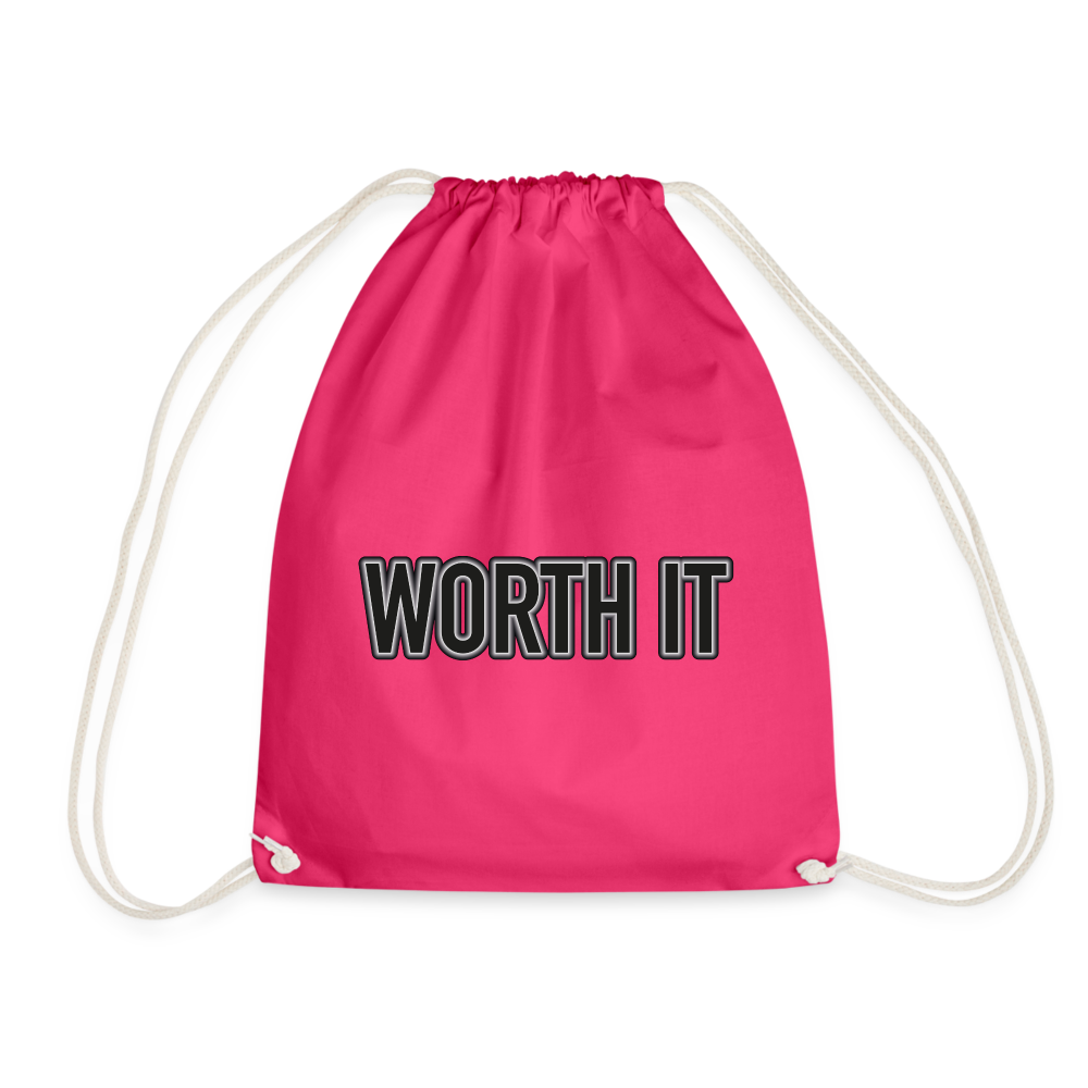 Worth it - Turnbeutel aus 100% Baumwolle - Fuchsia