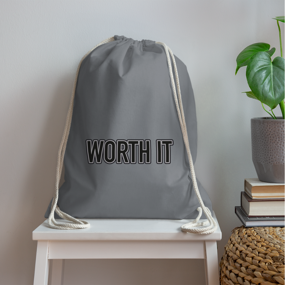 Worth it - Turnbeutel aus 100% Baumwolle - Grau