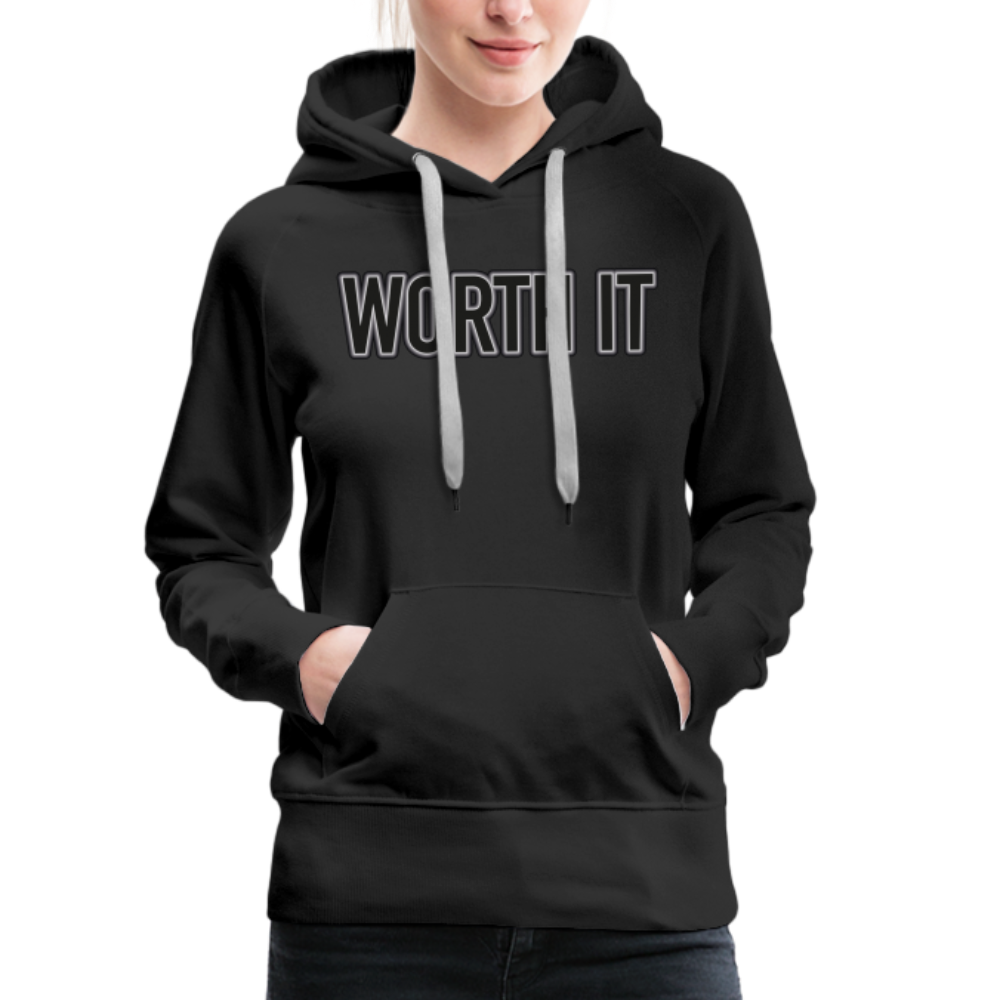 Worth it - Frauen Hoodie - Schwarz