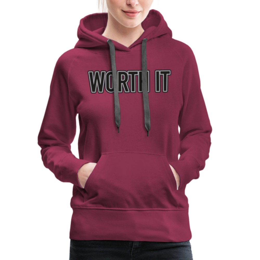 Worth it - Frauen Hoodie - Bordeaux
