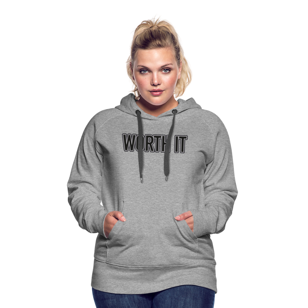 Worth it - Frauen Hoodie - Grau meliert