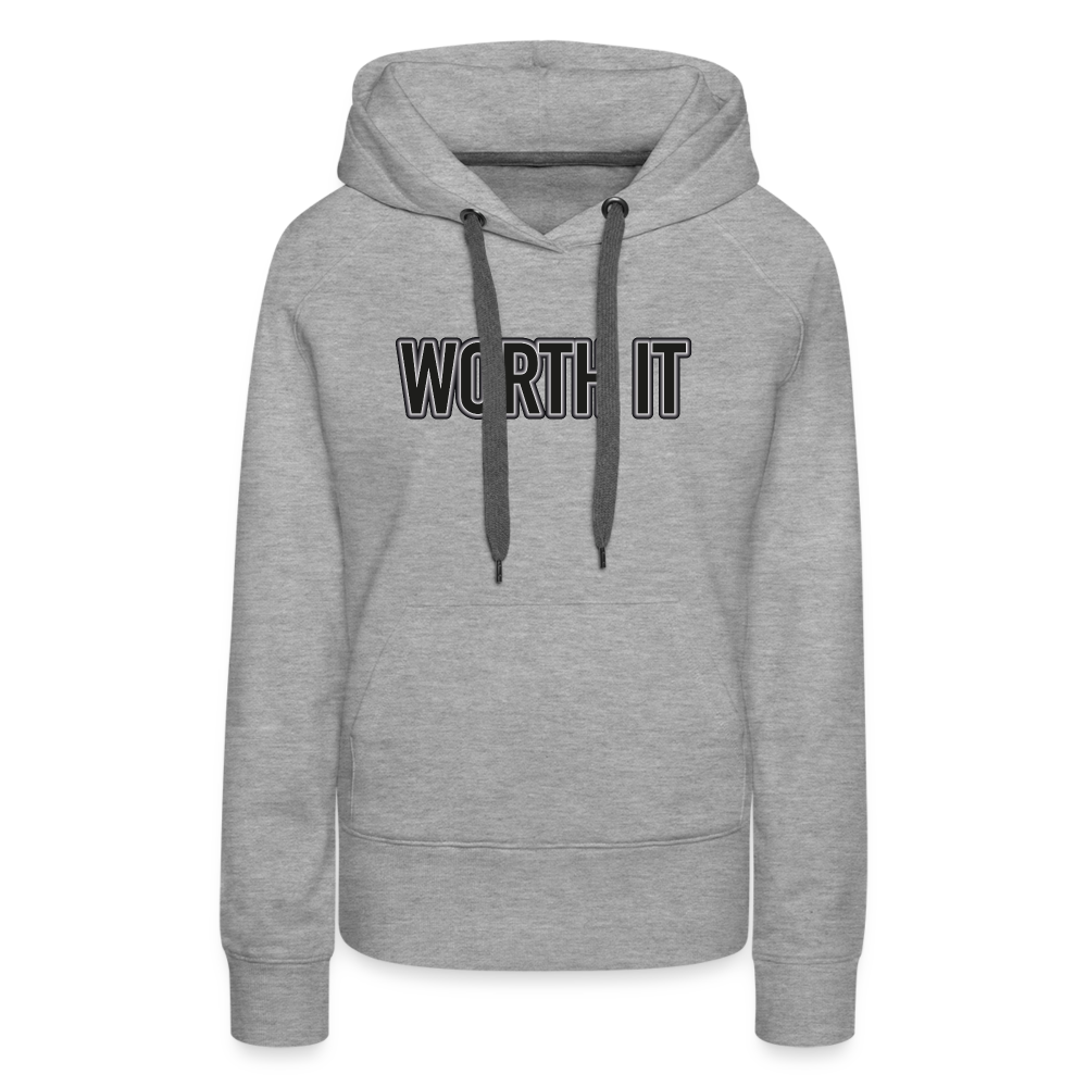 Worth it - Frauen Hoodie - Grau meliert