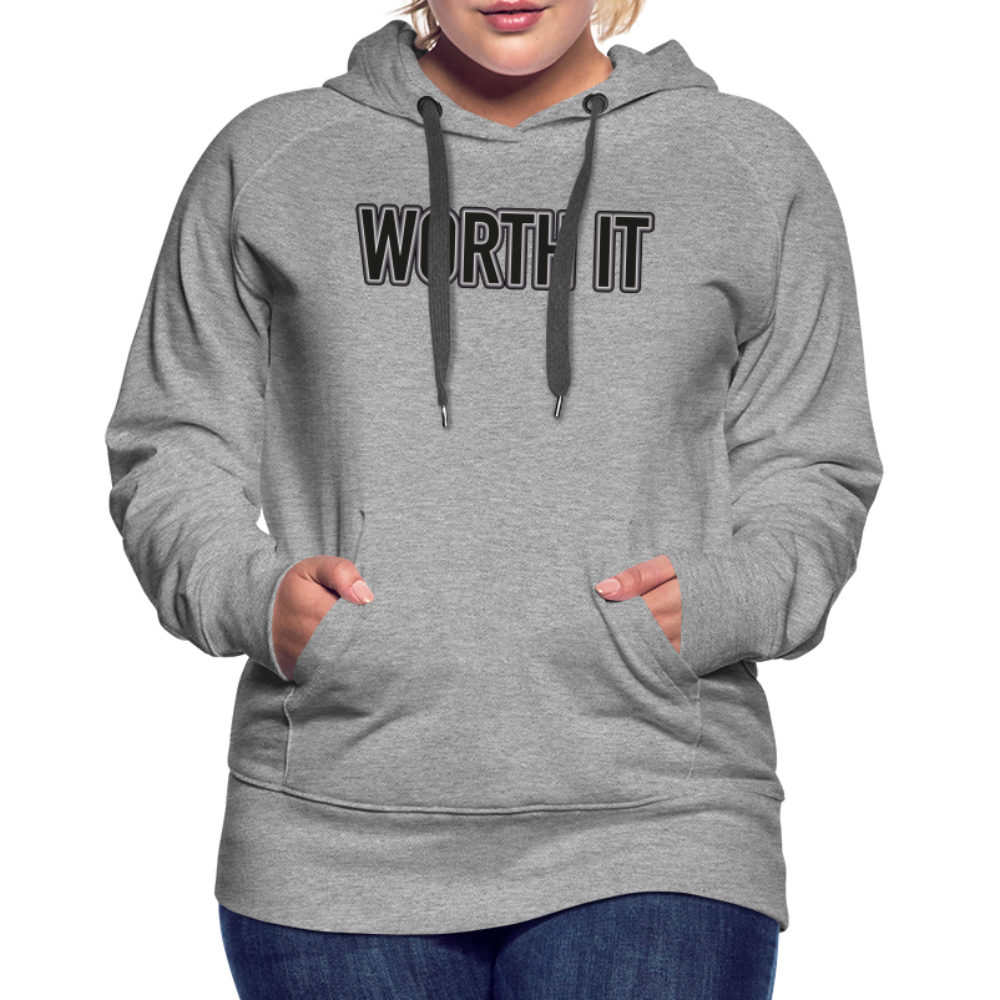 Worth it - Frauen Hoodie - Grau meliert