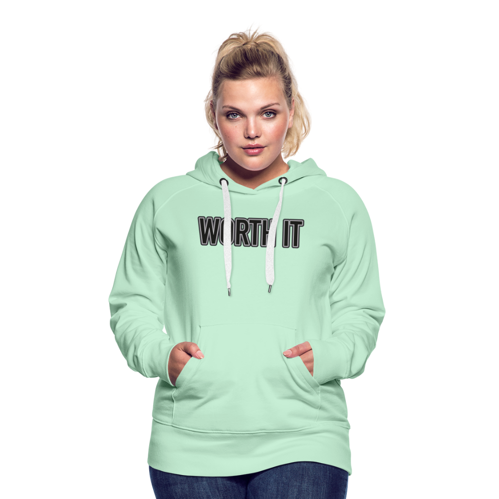 Worth it - Frauen Hoodie - helles Mintgrün