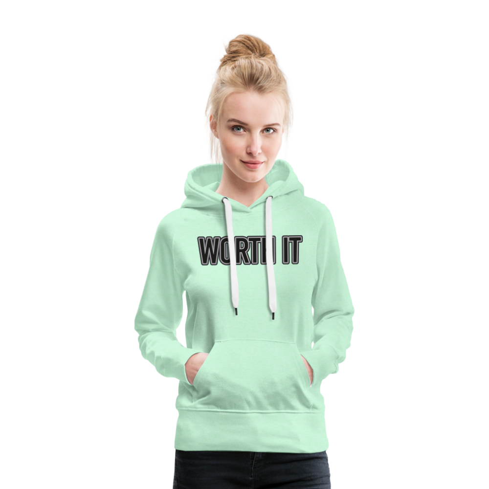Worth it - Frauen Hoodie - helles Mintgrün
