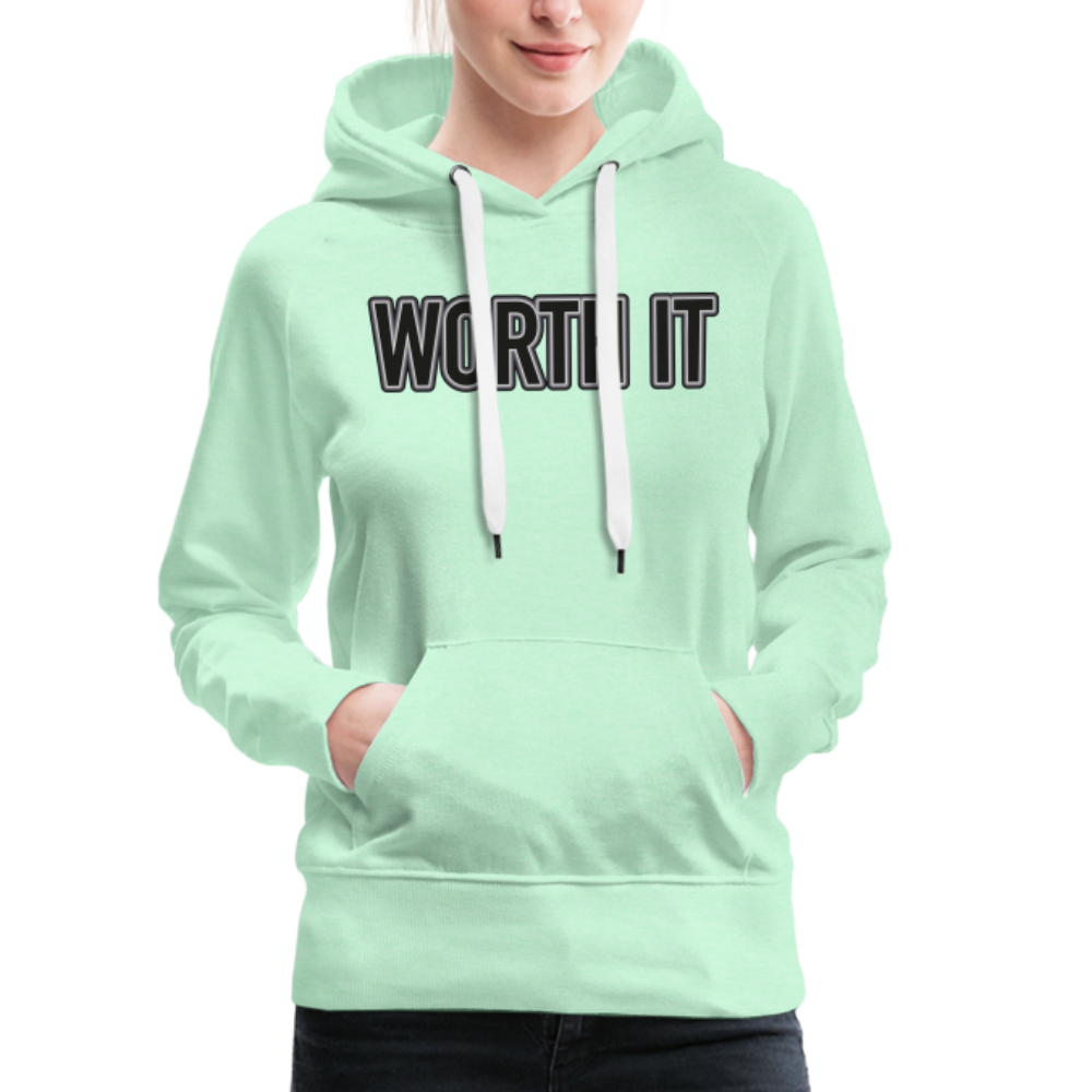 Worth it - Frauen Hoodie - helles Mintgrün