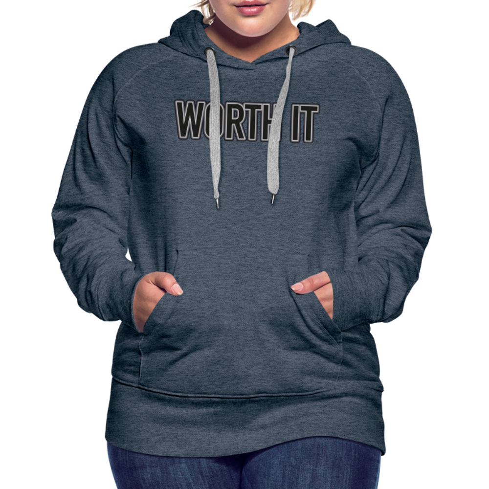 Worth it - Frauen Hoodie - Jeansblau