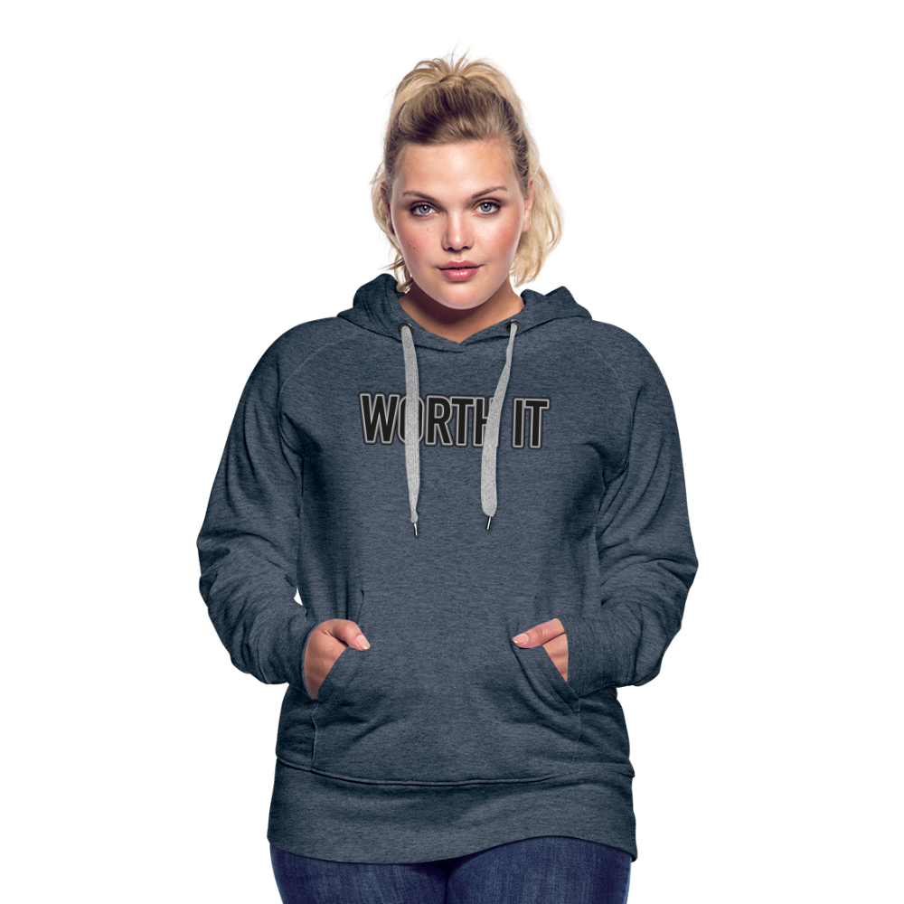 Worth it - Frauen Hoodie - Jeansblau