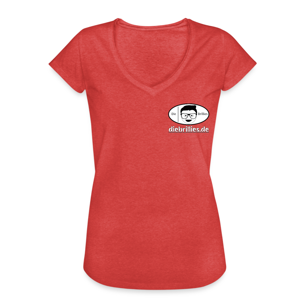 Die Brillies Fanedition - Frauen Vintage T-Shirt - Rot meliert