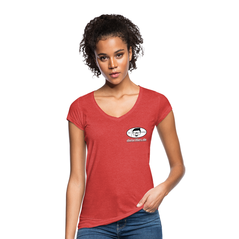 Die Brillies Fanedition - Frauen Vintage T-Shirt - Rot meliert