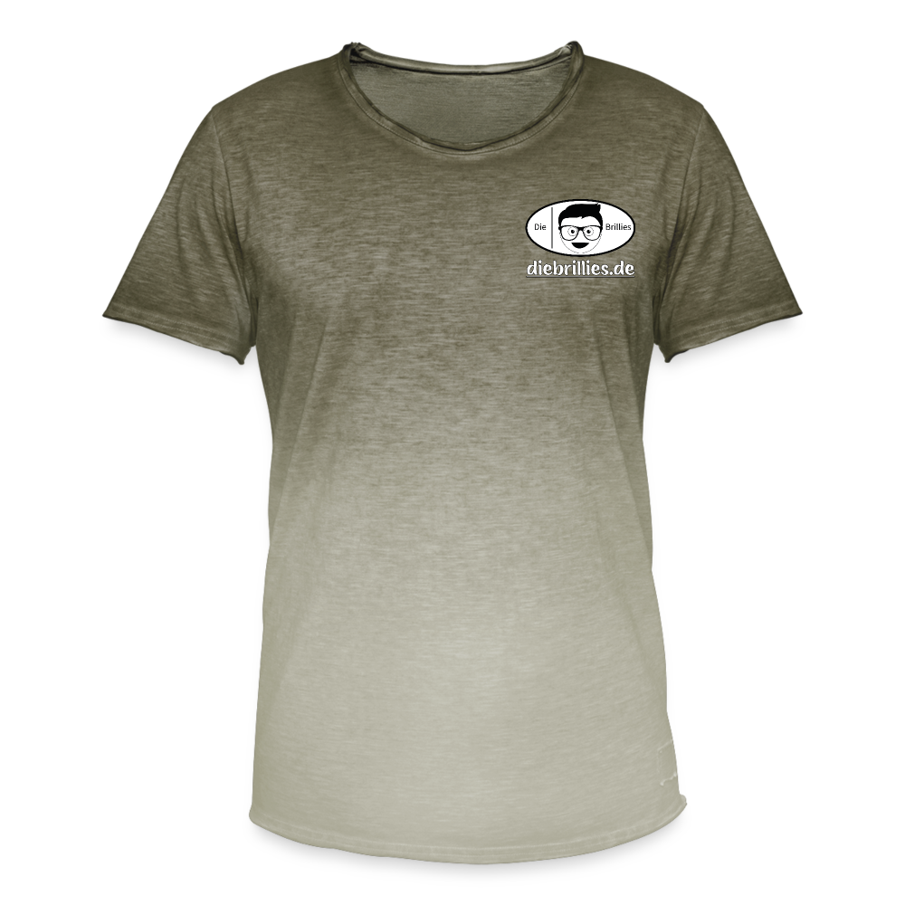 Die Brillies Fanedition - Männer T-Shirt mit Farbverlauf - Dip Dye Khaki
