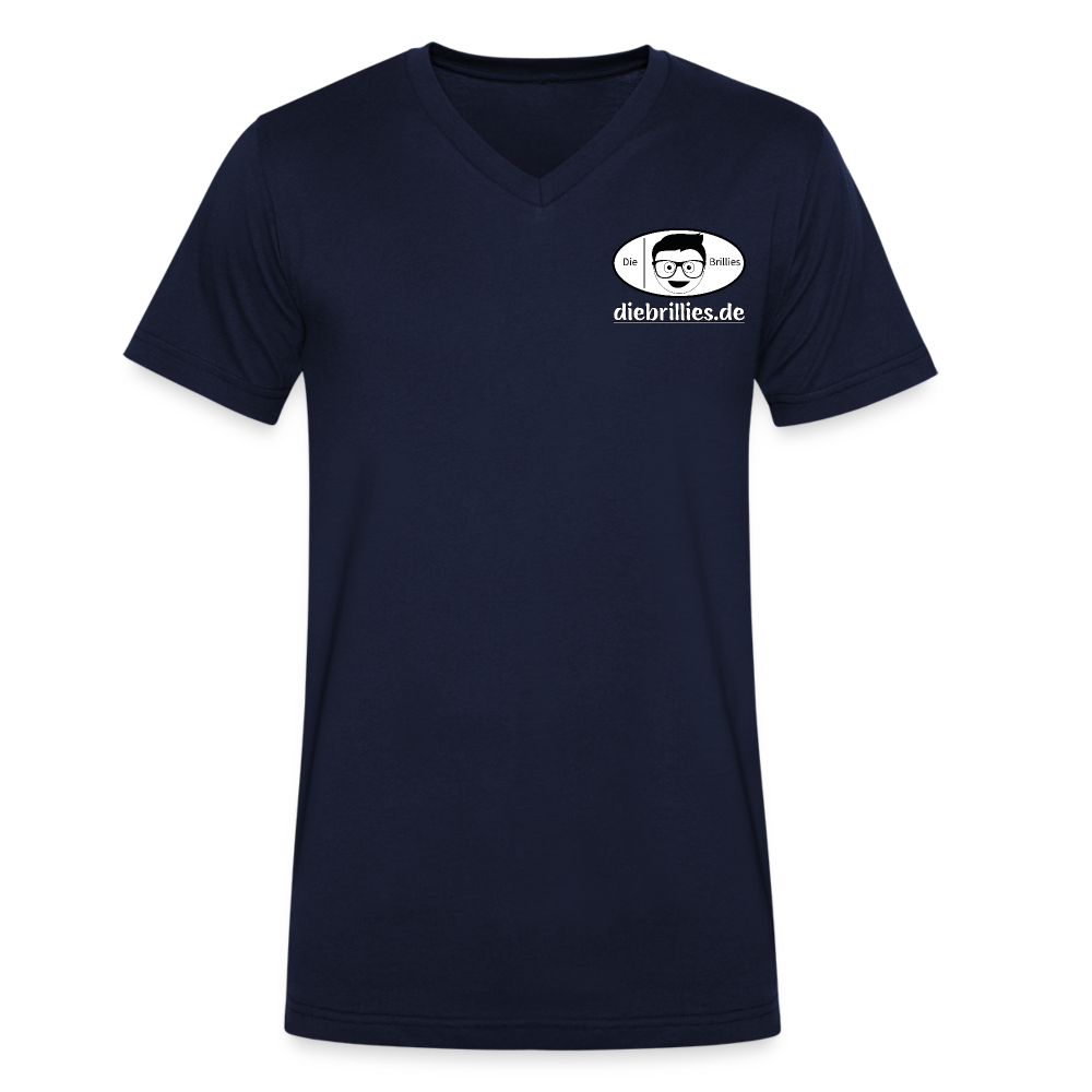 Die Brillies Fanedition - Männer T-Shirt mit V-Ausschnitt aus 100% Bio-Baumwolle - Navy