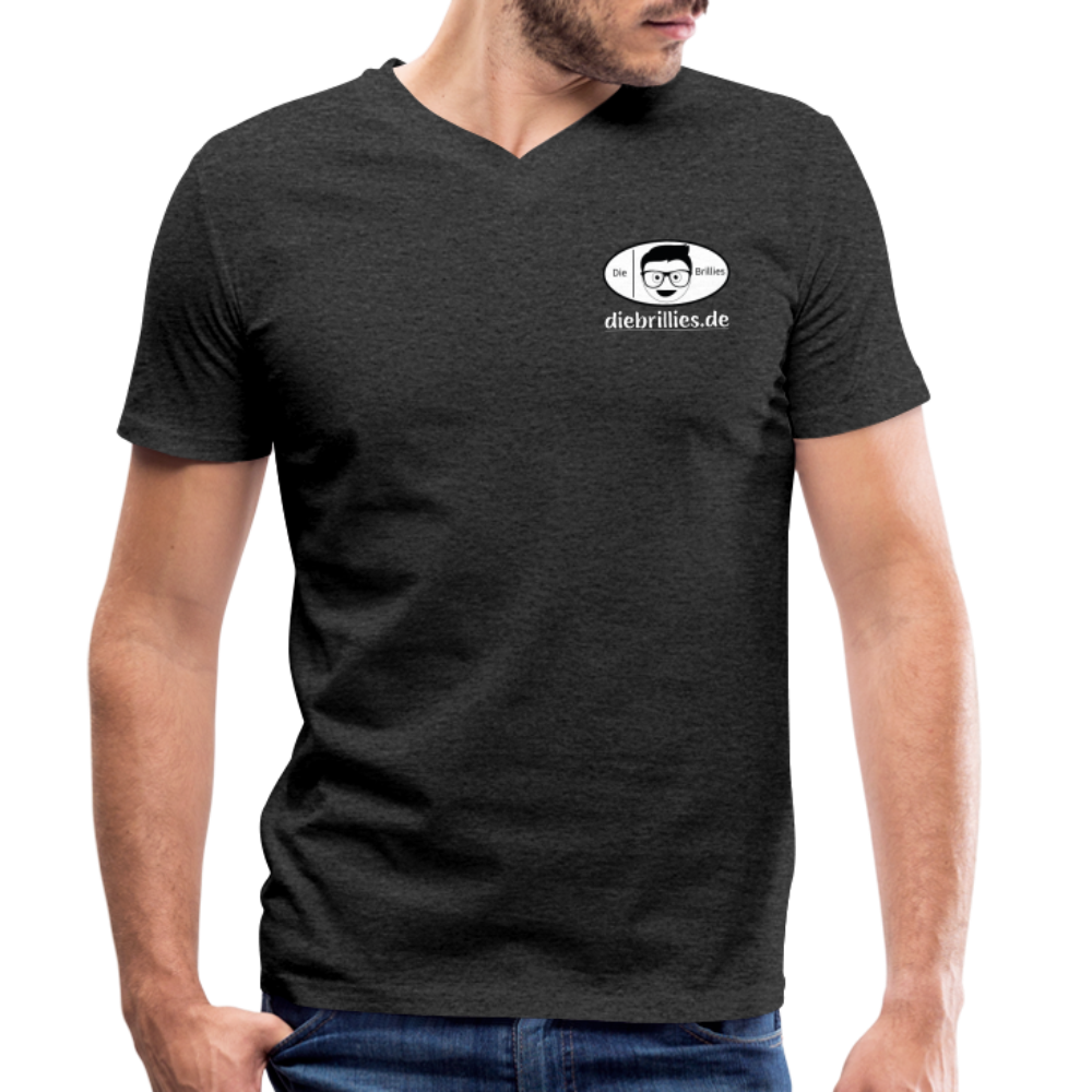 Die Brillies Fanedition - Männer T-Shirt mit V-Ausschnitt aus 100% Bio-Baumwolle - Anthrazit