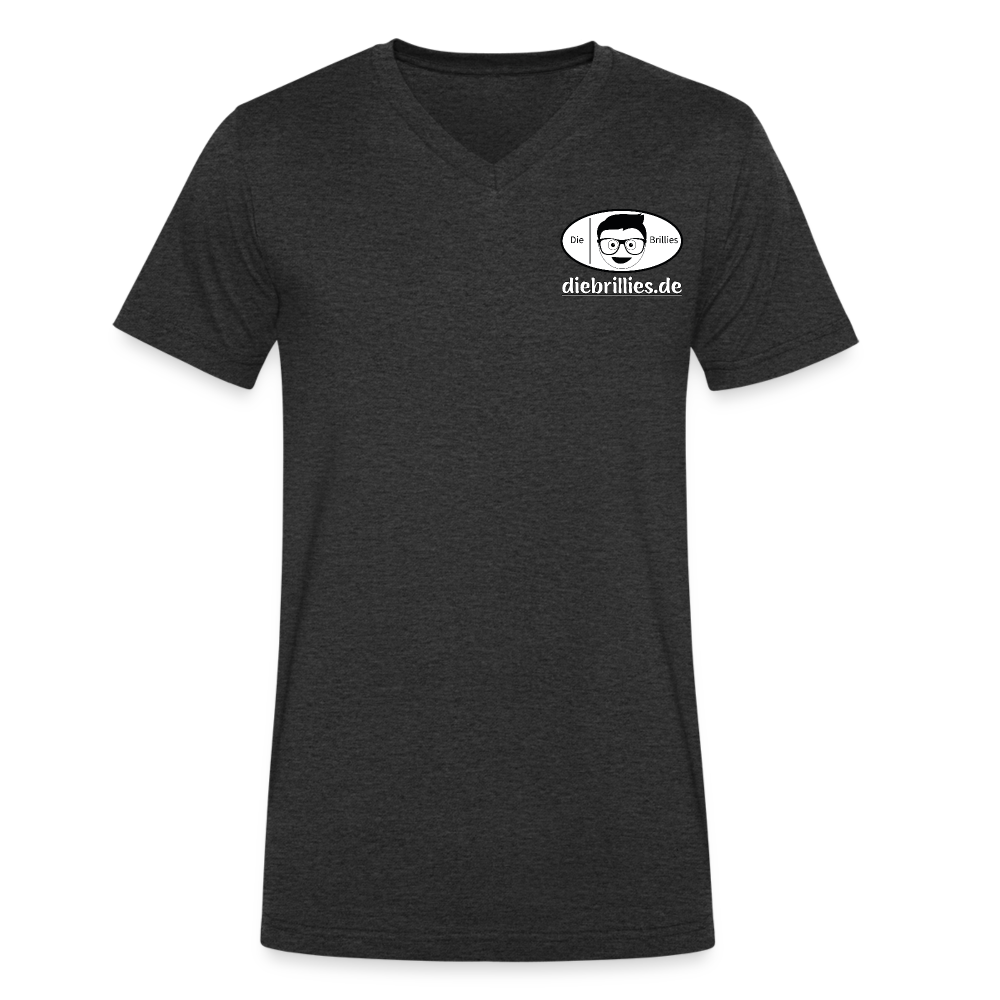 Die Brillies Fanedition - Männer T-Shirt mit V-Ausschnitt aus 100% Bio-Baumwolle - Anthrazit