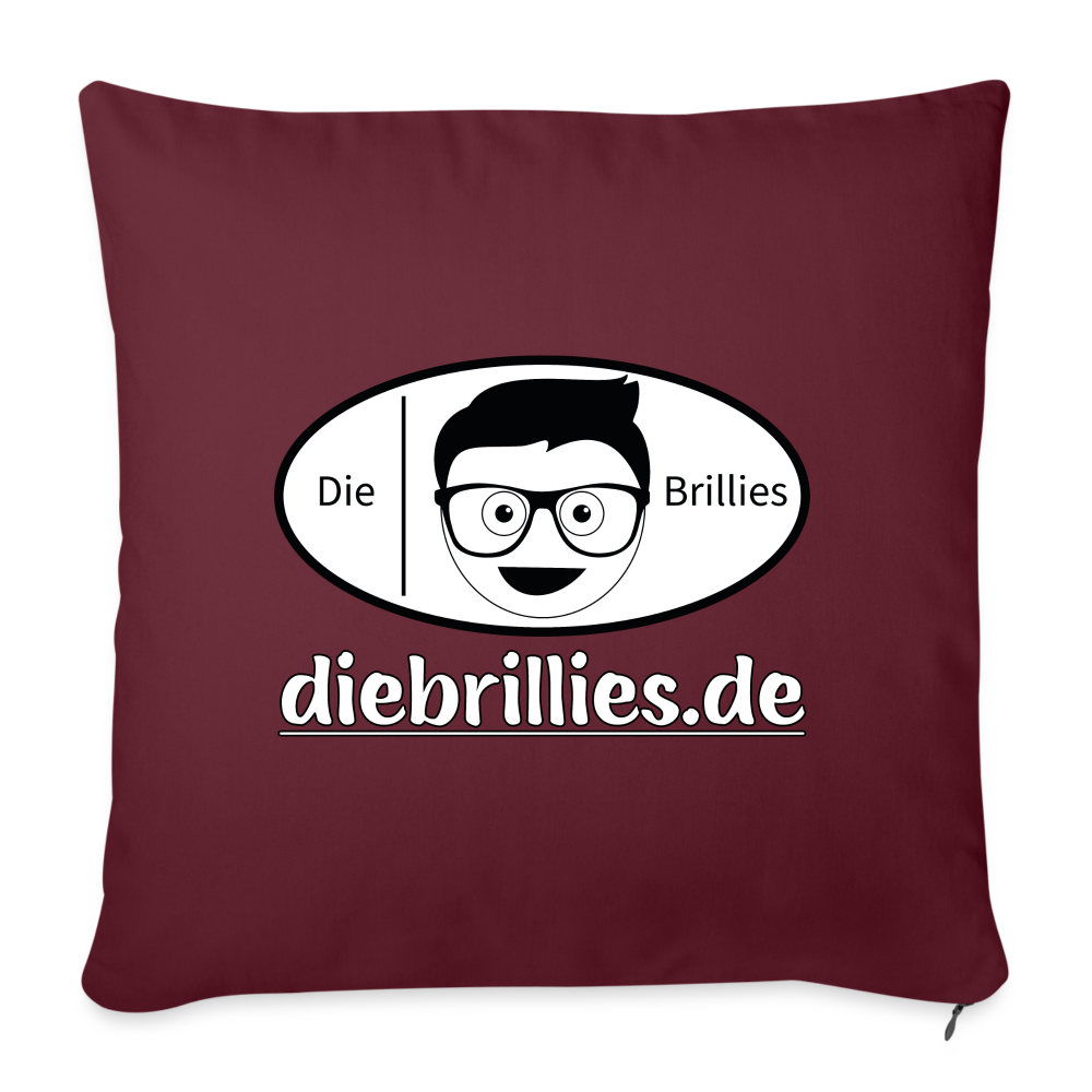 Die Brillies Fanedition - Sofakissenbezug 44 x 44 cm - Burgunderrot