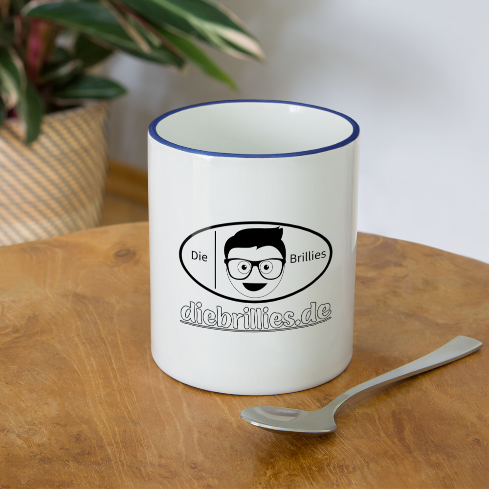 Die Brillies Fanedition - Tasse zweifarbig 325 ml - Weiß/Kobaltblau