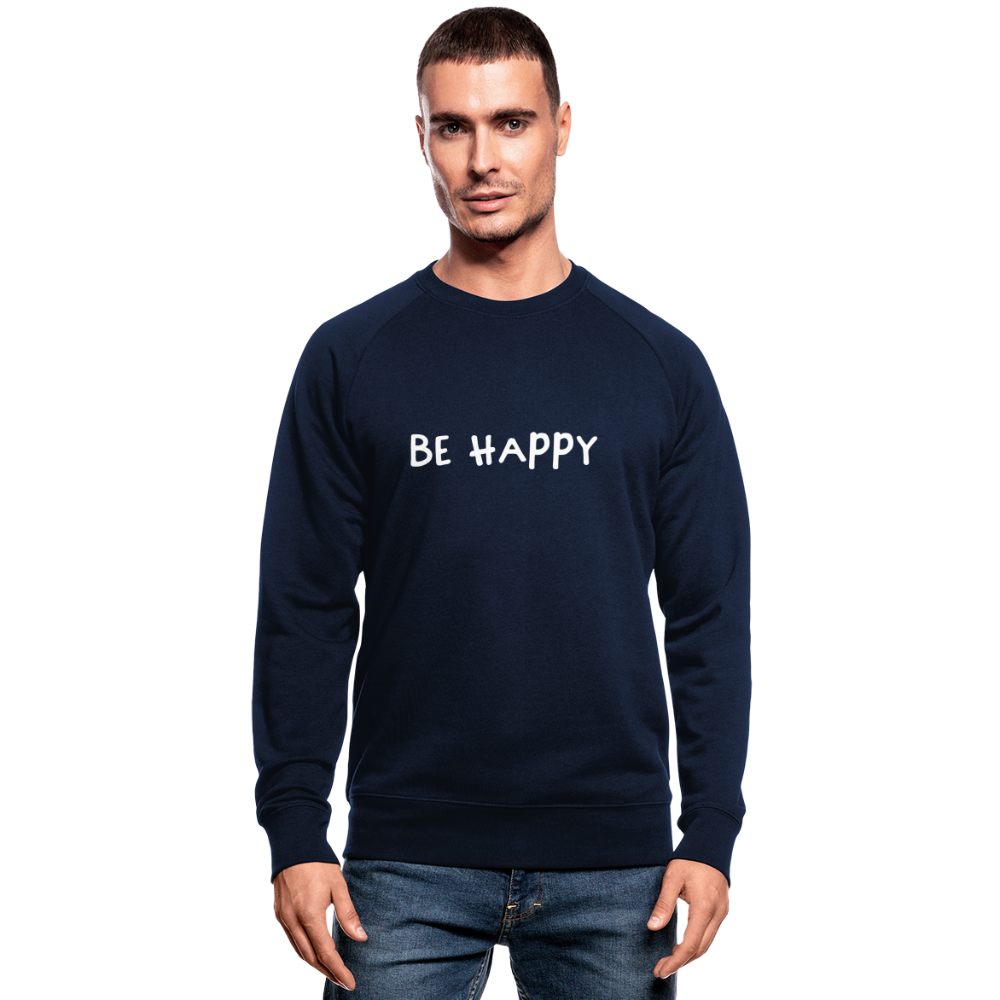 Be Happy - Männer Bio-Sweatshirt - Navy