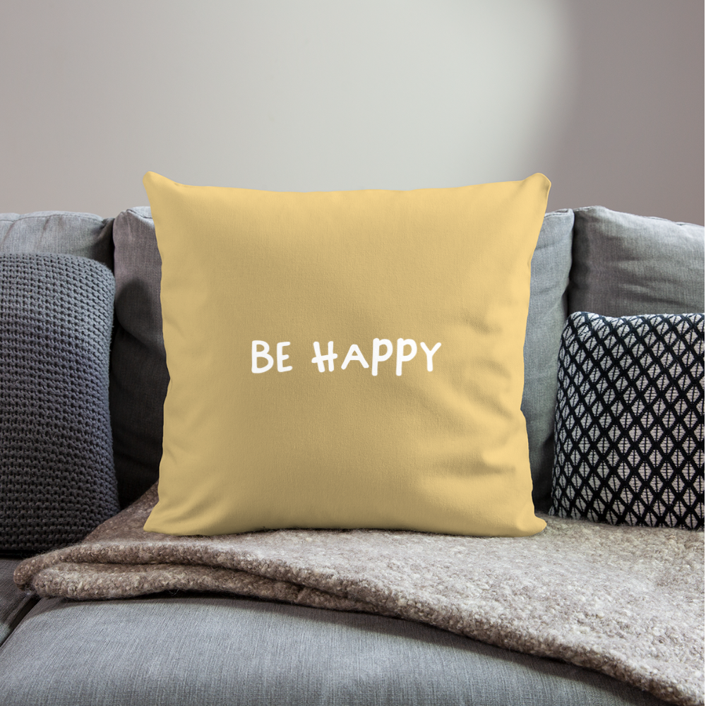 Be Happy - Sofakissen mit Füllung 44 x 44 cm - Hellgelb