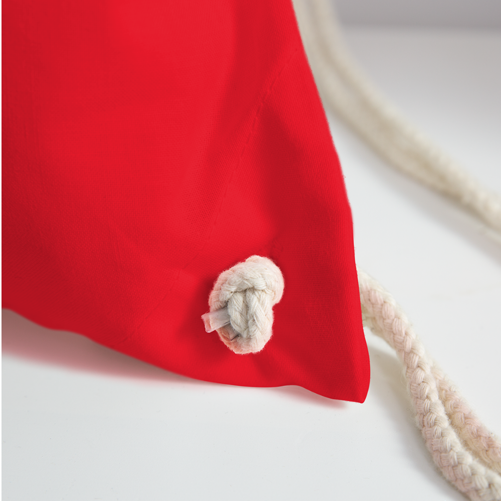 Be Happy - Turnbeutel aus 100% Baumwolle - Rot