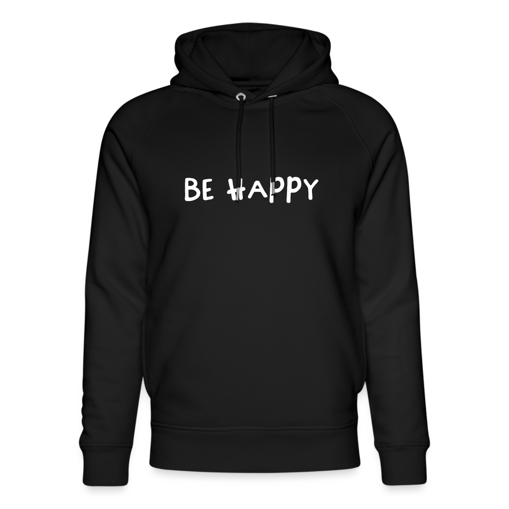 Be happy hoodie black and white shop